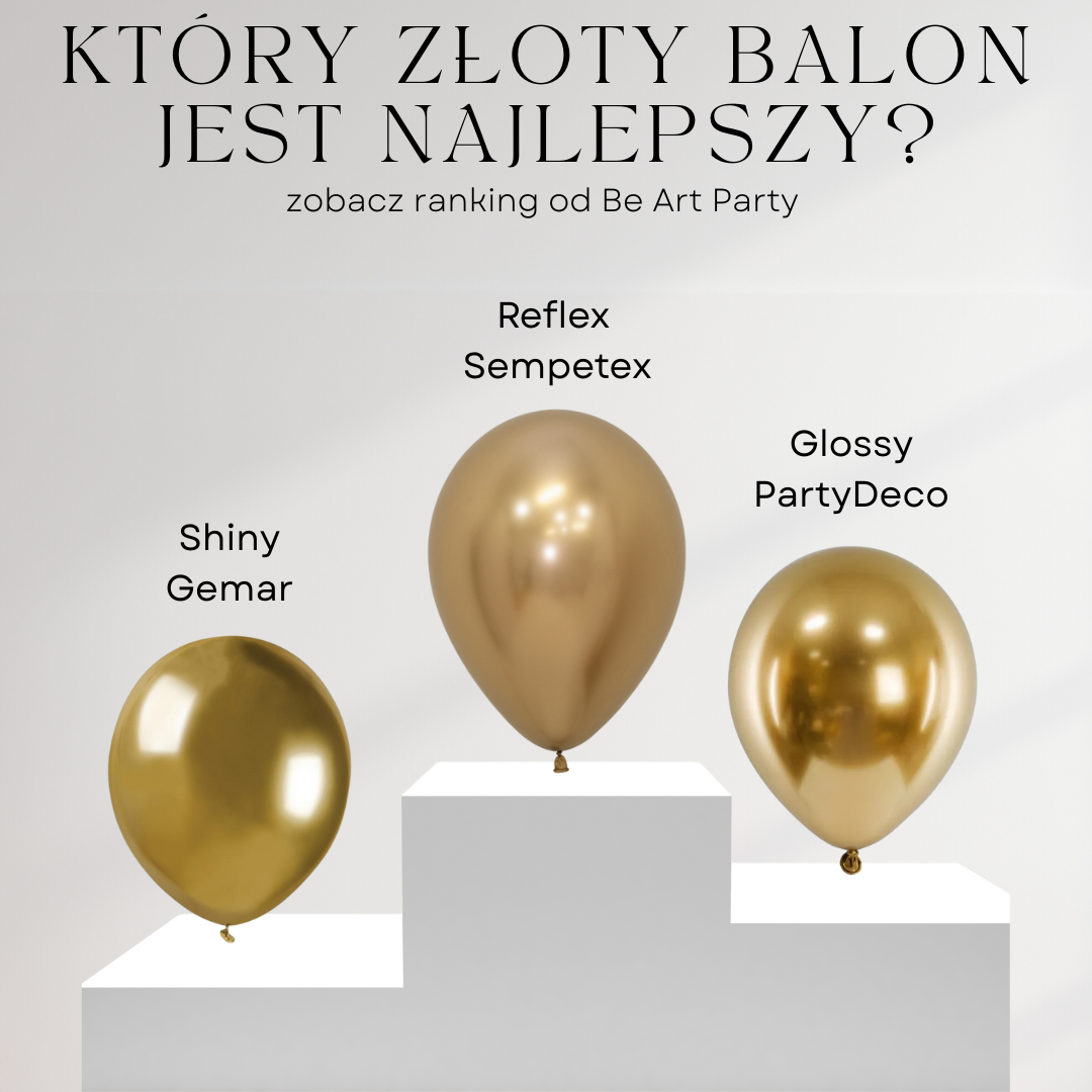 Złote balony - które wybrać? Poradnik od Be Art Party