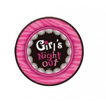 TALERZYKI PAPIEROWE GIRL'S NIGHT OUT, 6SZT