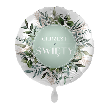Balon foliowy 18" Grennery baptize - Chrzest Święty