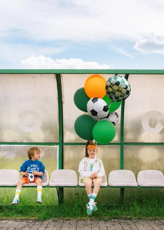 Balon foliowy Happy Birthday piłki, 35x35 cm