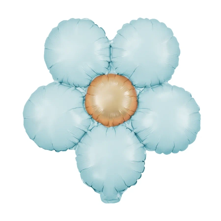 Balon foliowy Kwiat niebieski matowy 45cm 3szt.