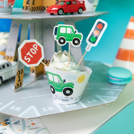 Papilotki do muffinek Auta 6szt. zestaw