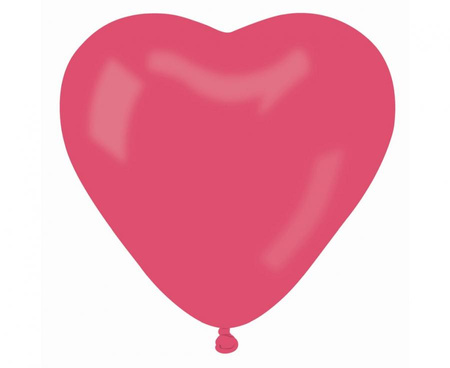 Balony CR17 pastel serca duże - czerwone 05/ 50 szt.