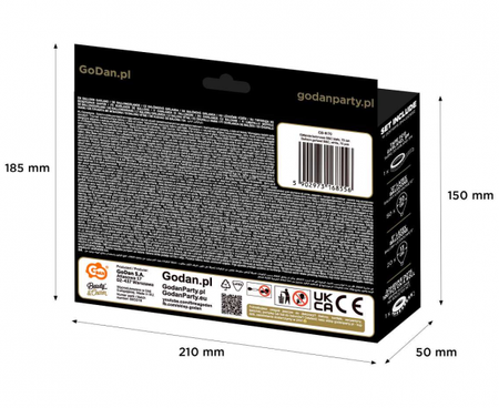 Girlanda balonowa B&C biała, 70 szt.