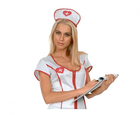 Zestaw dla dorosłych "Pielęgniarka" (czepek, sukienka), rozm. M