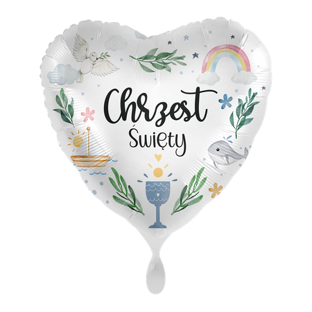 Balon foliowy 18" Colorful baptize - Chrzest Święty 