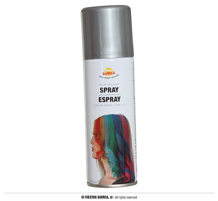 Spray do koloryzacji włosów, srebrny fluorescencyjny 125ml.