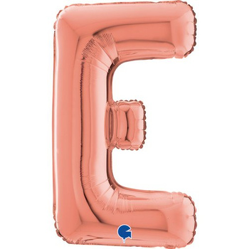 Balon Grabo 26'' Litera E różowe - złoto, 66cm
