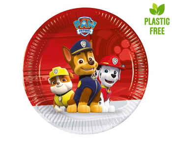 Talerzyki papierowe Paw Patrol,n, 20cm, 8 szt. (plastic-free)