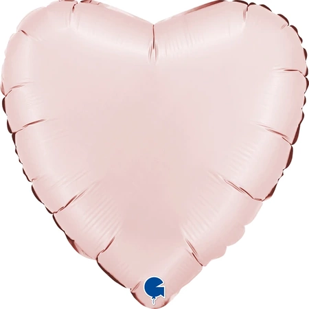 Serce Satynowe Pastel Pink 18" - 46 cm