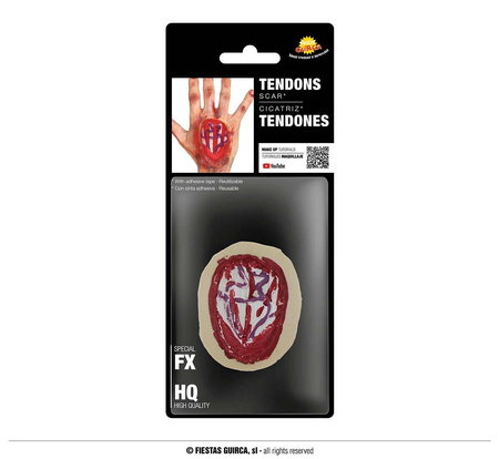 Sztuczna rana na ręke, imitacja oparzenia, 10cm