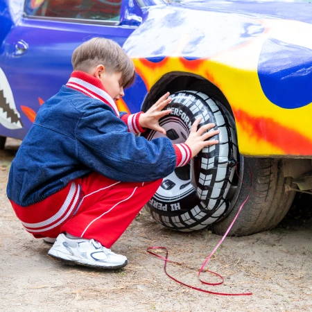 Balon foliowy Racing Car Koło 68x75 cm