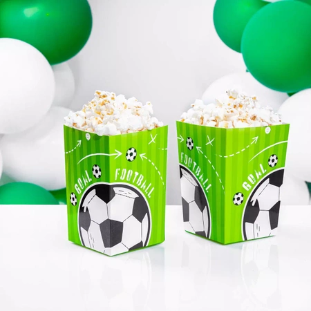 Pudełko na popcorn Football 12,5x8,5cm 6szt.