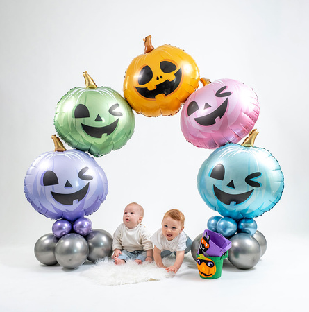 Balon foliowy Grabo 22" Uśmiechnięta fioletowa dynia