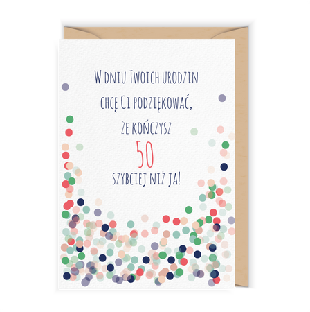 Kartka na 50te urodziny