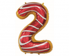 Balon foliowy Cyfra 2, ciasteczko, 78 cm