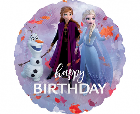 Balon foliowy 18 cali/43 cm Frozen 2 "Happy Birthday"