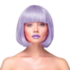 Peruka imprezowa włosy krótkie proste fioletowe