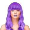 Peruka imprezowa włosy długie kręcone purpurowe
