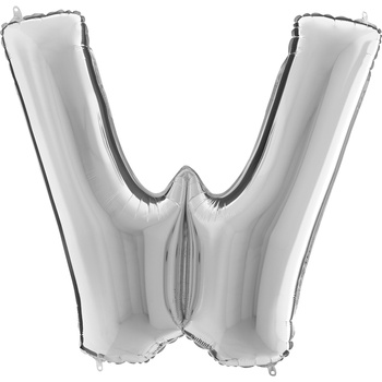 Balon Grabo Litera 40" W srebrna