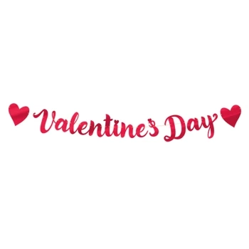 Baner Valentines Day czerwony 140cm