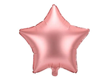 Balon foliowy Gwiazdka, 48cm, różowe złoto