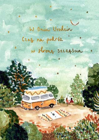 Kartka urodzinowa Urodziny Camper