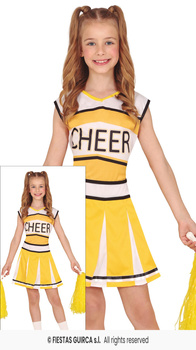 Strój dla dzieci żółta cheerleaderka US , rozm. 119 cm