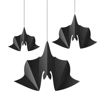 Dekoracje wiszące  Nietoperze czarne 6szt.