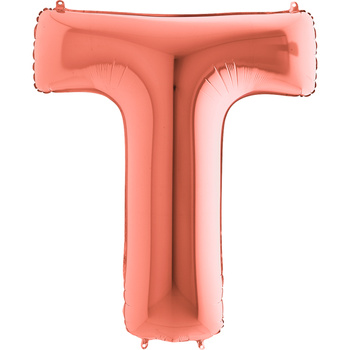 Balon Grabo Litera T Rose Gold 102cm