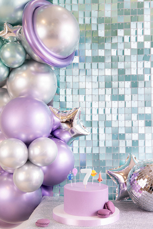 Panel cekinowy, kwadraty, blady turkus, 30x30 cm