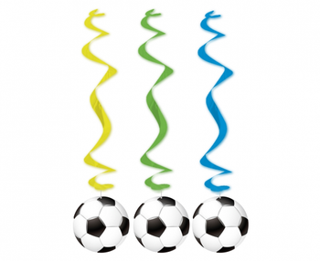 Dekoracja wisząca Piłka Nożna, 3 szt.