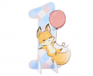 Dekoracja na stół Kolekcja Happy Birthday - Lisek, 29 cm