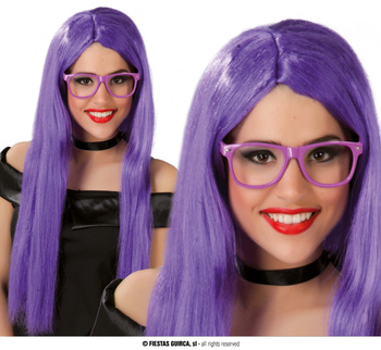 Peruka damska, Długie fioletowe włosy