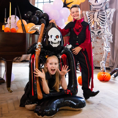 Balon foliowy stojący Śmierć z kosą Halloween 160cm