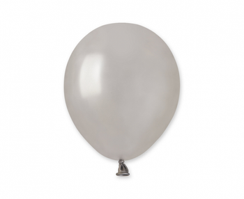 Balony AM50 metal 5" - srebrne 38/ 100 szt.