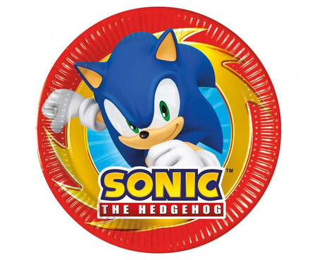 Talerzyki papierowe Sonic,, 20 cm, 8 szt. (plastic-free)