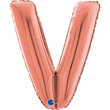 Balon Grabo 26'' Litera V różowe - złoto, 66cm