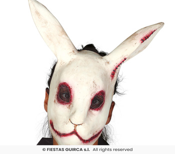 Maska lateksowa "Przerażający królik"