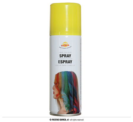 Spray do koloryzacji włosów, fluorescencyjny żółty 125ml.