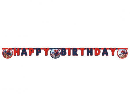 Banner "Spiderman Crime Fighter" - Happy Birthday