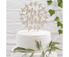 Dekoracja na tort topper Mr&Mrs Beautiful Botanics, drewniany, 14x20 cm