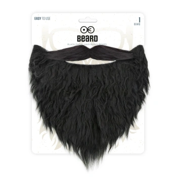 Sztuczna broda z wąsami czarna