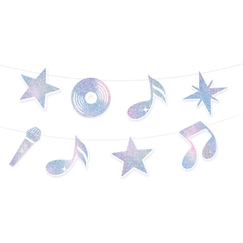Girlanda Silver Disco 110cm