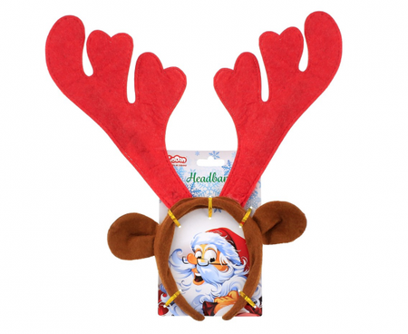 Opaska "Rogi renifera", czerwone