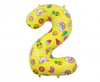 Balon foliowy Cyfra 2, obrazki, 78 cm