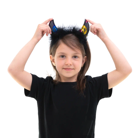 Opaska Halloween Rogi świecące 20x20cm