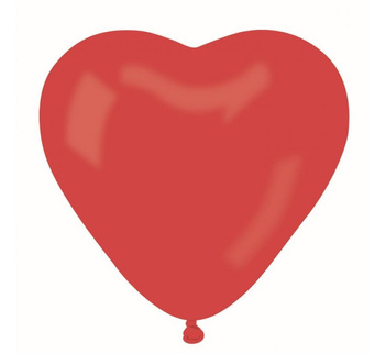 Balony CR pastel serca - czerwone 45/ 50 szt.
