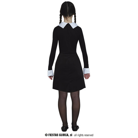 Strój wzorowany na Wednesday Adams, 152-164 cm