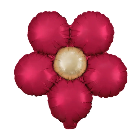 Balon foliowy Kwiat czerwony matowy 45cm 3szt.